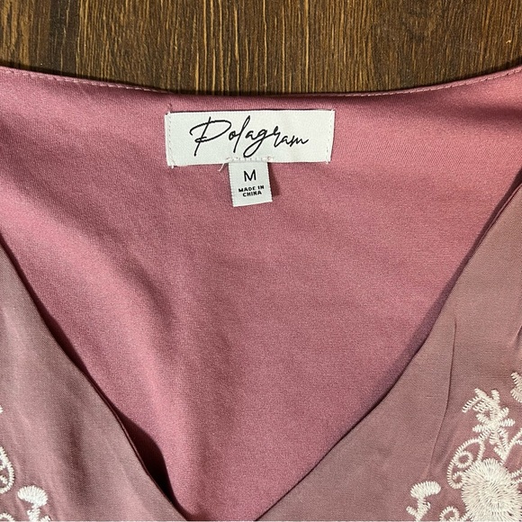 Polygram “The Rylan” modest embroidered maxi dress SZ MED - Picture 9 of 10